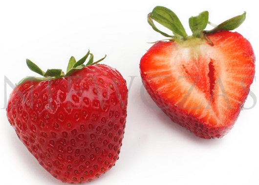 Cut strawberry fruit of Markat