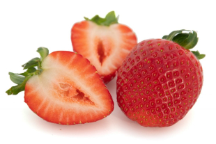 Cross-section of a Hademar strawberry fruit